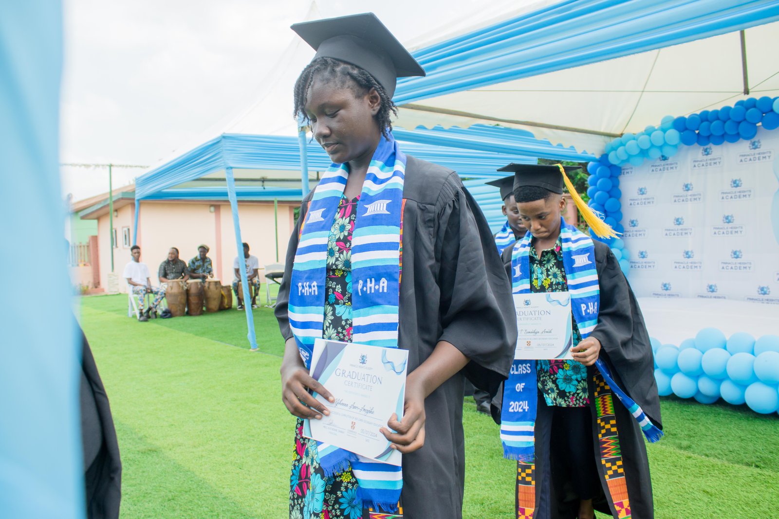 Graduate receiving diploma
